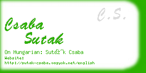 csaba sutak business card
